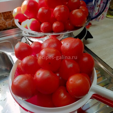 Промыли помидоры